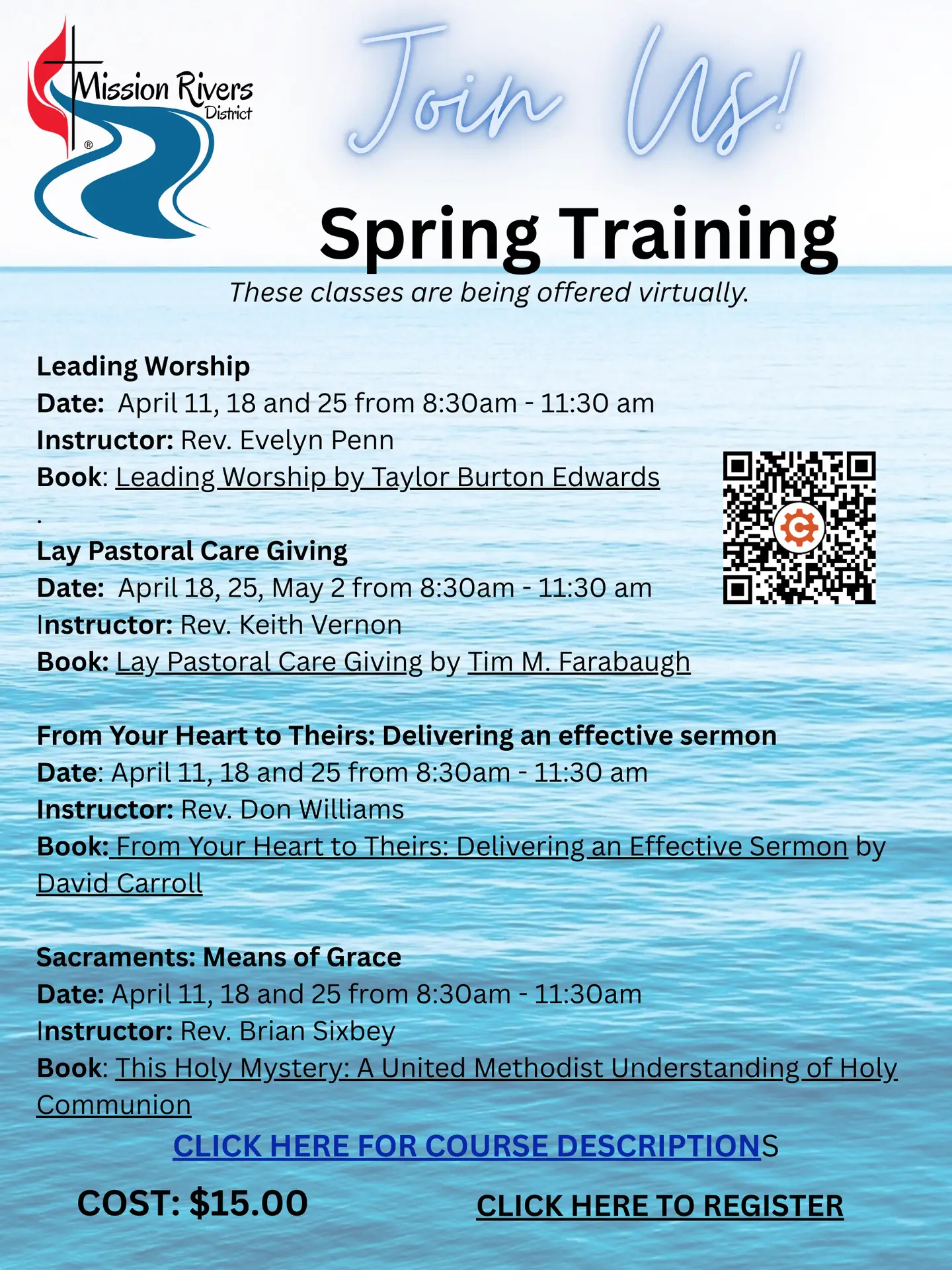 Flyer for Spring Training